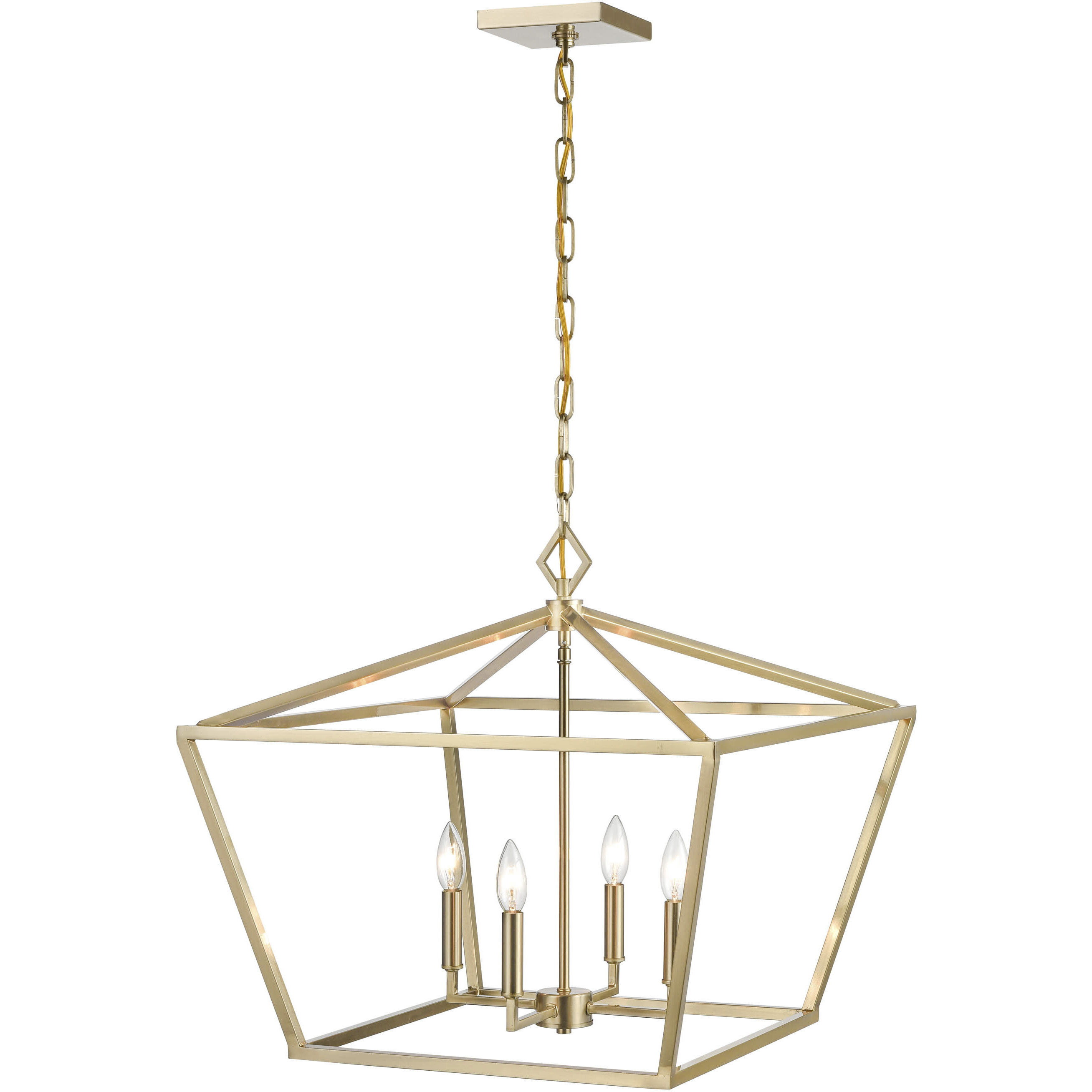 Corona 4 Light 23 inch Modern Gold Pendant Ceiling Light